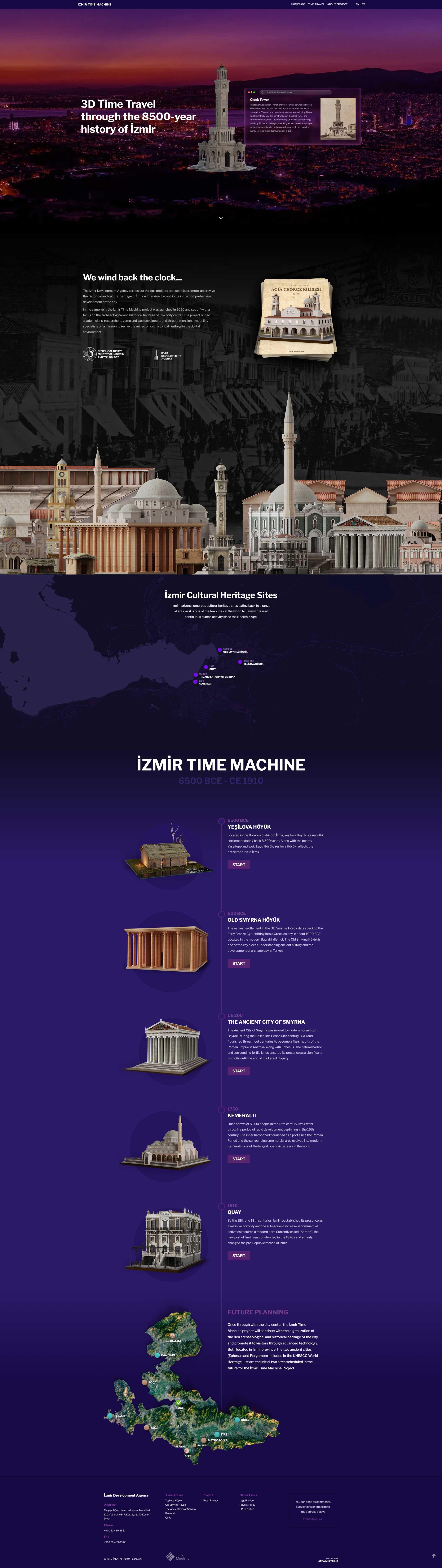 Izmir Time Machine Website Screen Capture